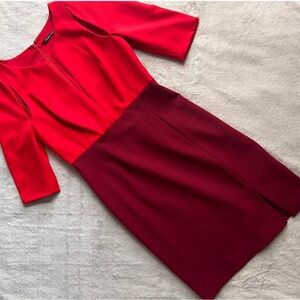 NWT Black Halo Red and Burgundy Dress